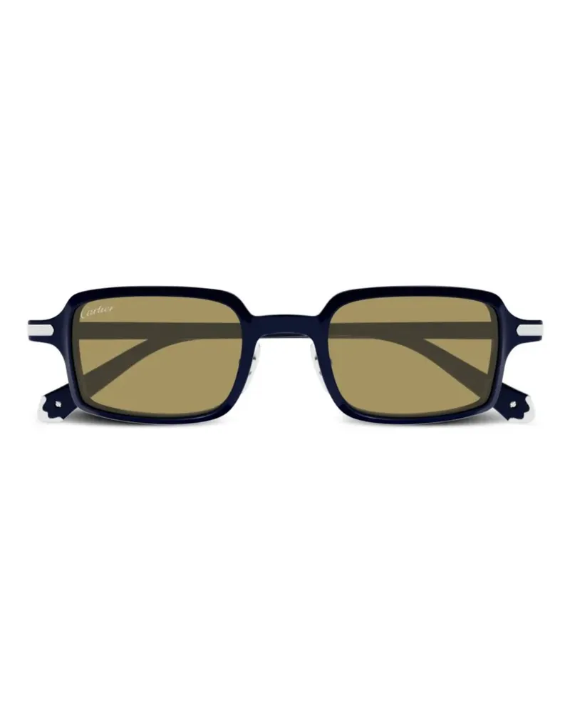 Cartier Eckige Sonnenbrille - Blau Blau
