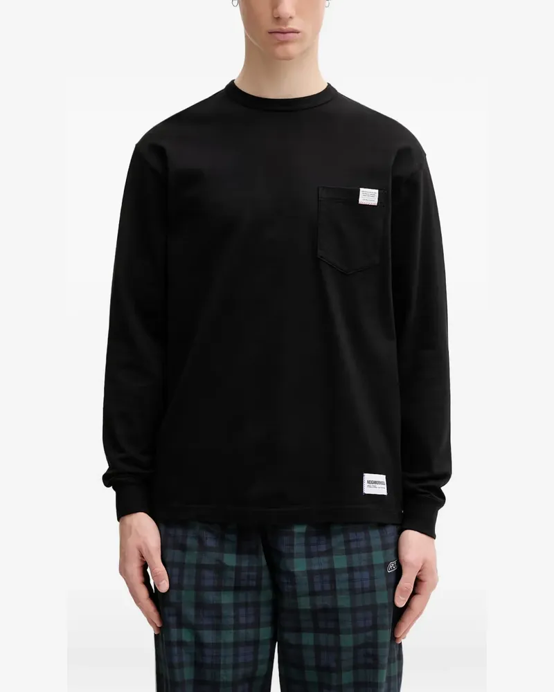 Neighborhood long-sleeve pocket T-shirt - Schwarz Schwarz
