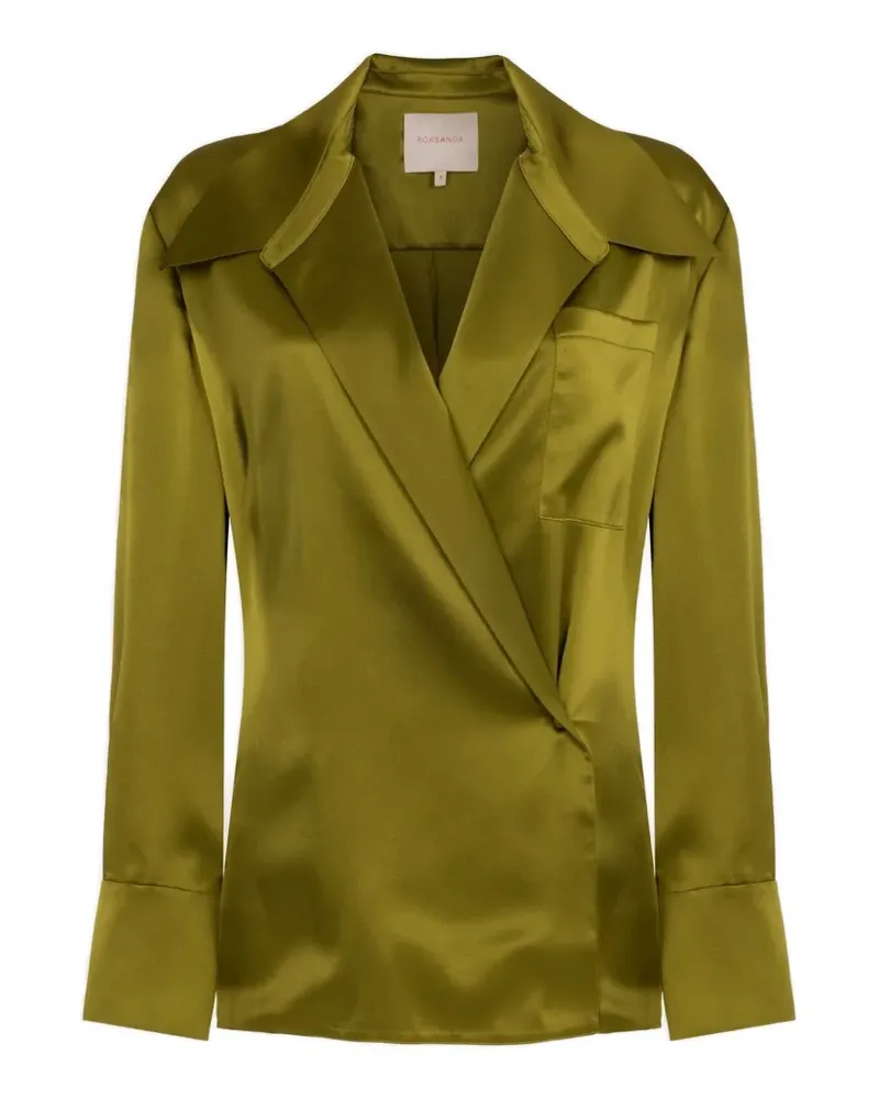 Roksanda Ilincic Jana silk-satin top - Grün Grün