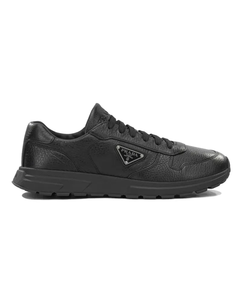 Prada Prax 2.0 logo-plaque leather sneakers - Schwarz Schwarz