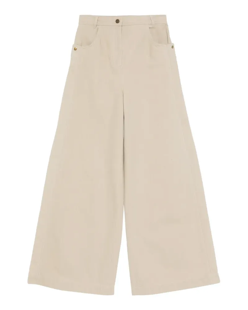 Max Mara Beschichtete Bull Jeans aus Baumwolle - Nude Nude