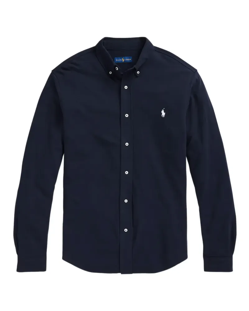 Ralph Lauren Besticktes Hemd aus Mesh - Blau Blau