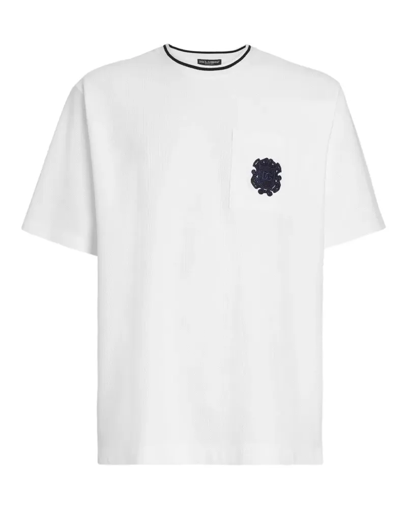 Dolce & Gabbana T-Shirt mit Patch - Weiß Weiß