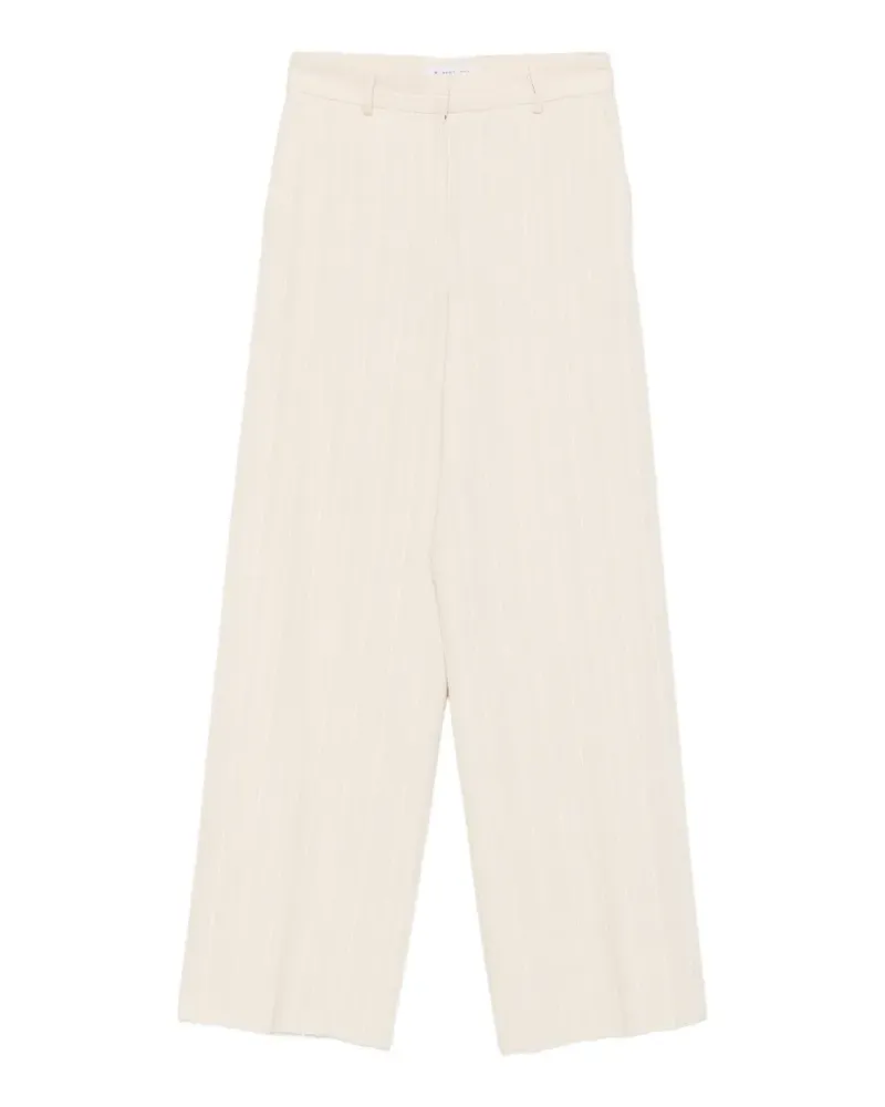 Manuel Ritz pinstripe-pattern trousers - Nude Nude