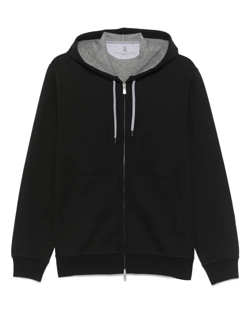 Brunello Cucinelli Kapuzenjacke mit Reißverschluss - Schwarz Schwarz