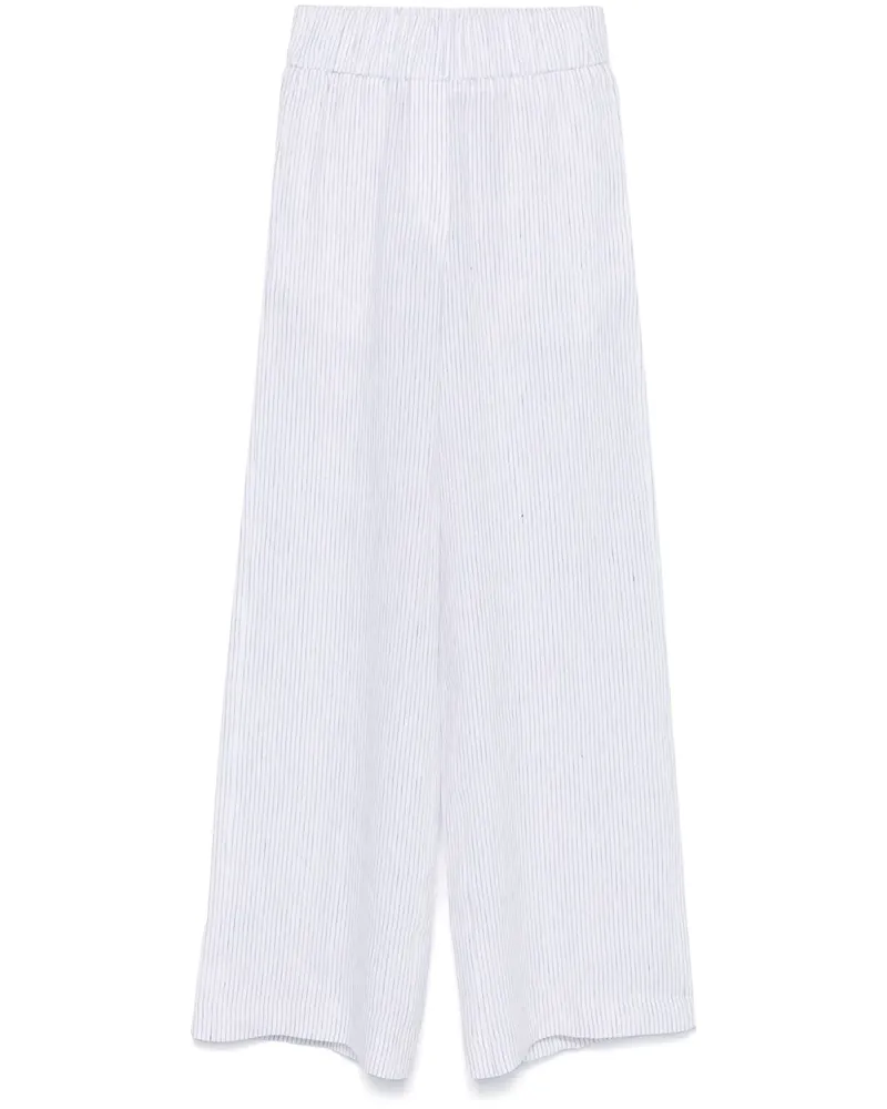 Peserico Gestreifte Hose - Weiß Weiß