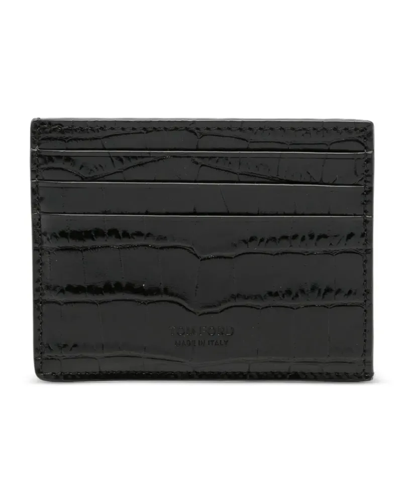 Tom Ford embossed card holder - Schwarz Schwarz