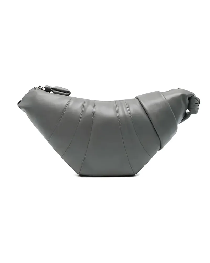 Christophe Lemaire Croissant Schultertasche mit Knoten - Grau Grau