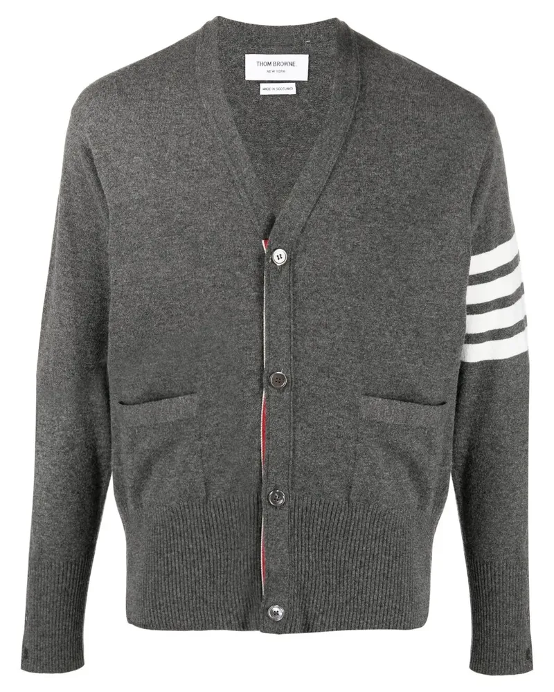 Thom Browne Cardigan mit Streifen - Grau Grau