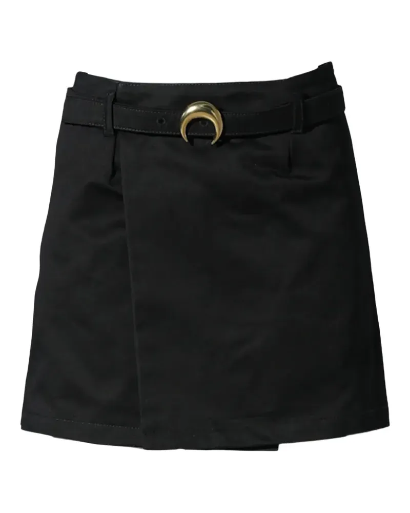 Marine Serre Minirock mit Gürtel - Schwarz Schwarz