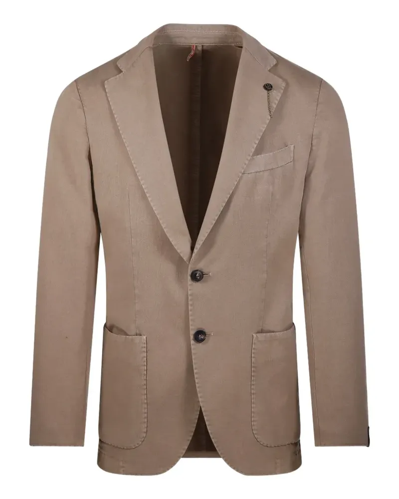 Biagio Santaniello Sakko mit fallendem Revers - Braun Braun