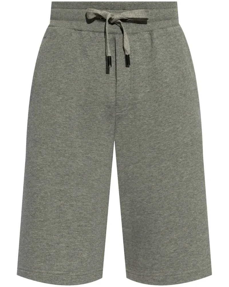 Dolce & Gabbana Joggingshorts mit Logo-Schild - Grau Grau