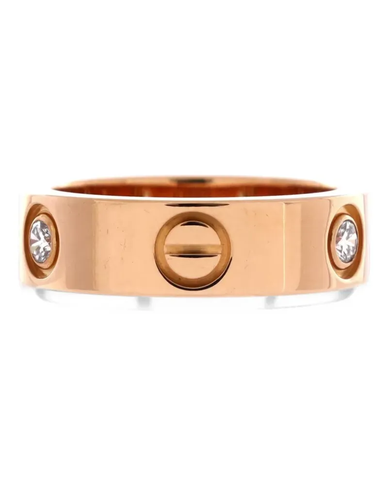 Cartier Love 3 Diamonds Band 18K Rose Gold with Diamonds ring - Rosa Rosa