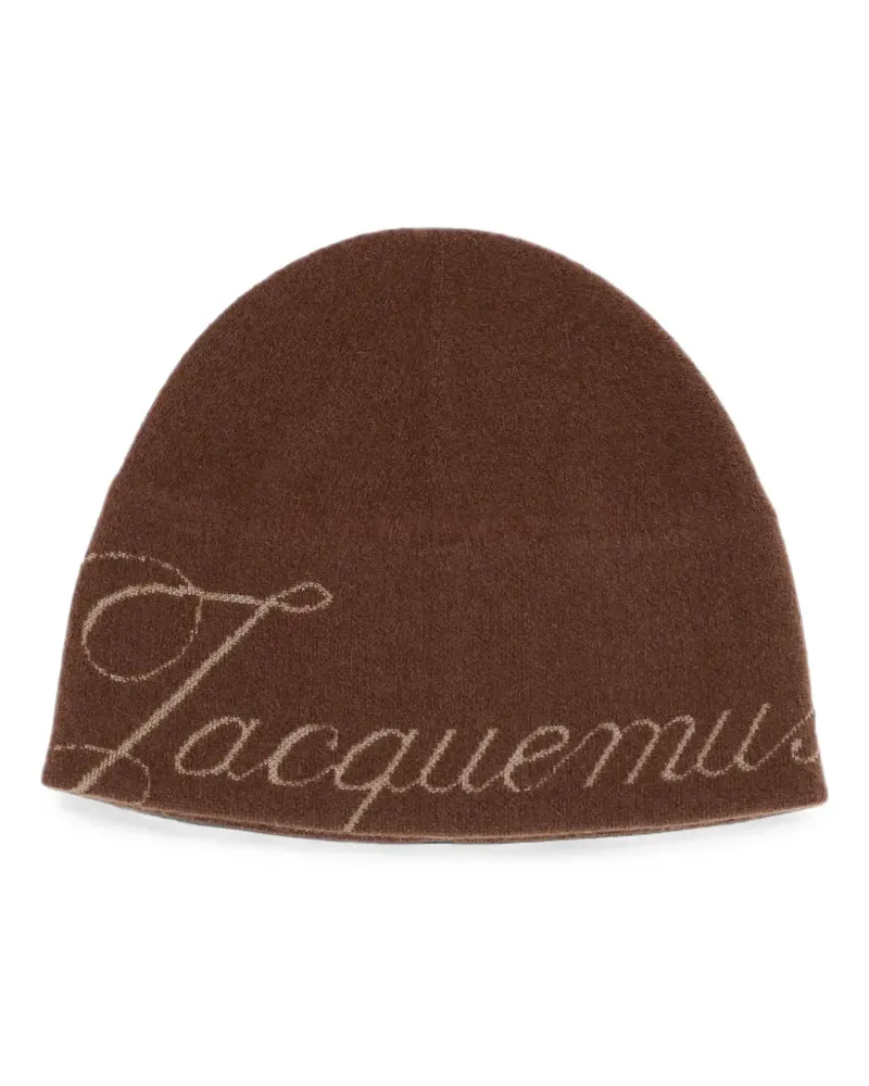 Jacquemus The Atelier knit logo beanie - Braun Braun
