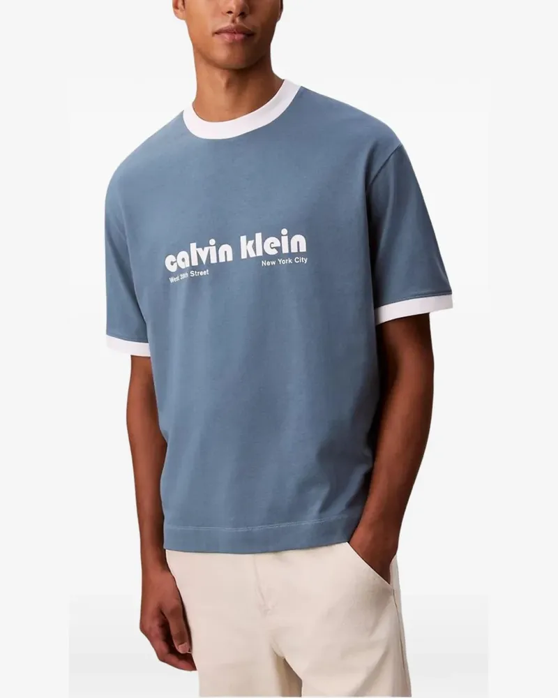 Calvin Klein logo-print T-shirt - Blau Blau