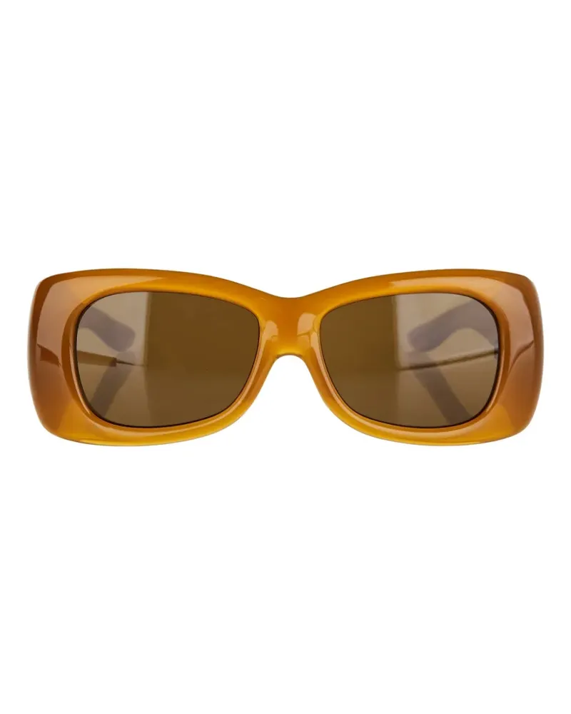 Saint Laurent Howl Sonnenbrille mit eckigem Gestell - Gelb Gelb