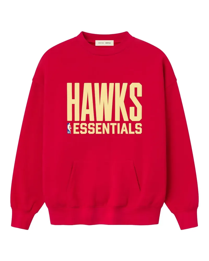 Fear of God x Atlanta Hawks Sweatshirt mit grafischem Detail - Rot Rot