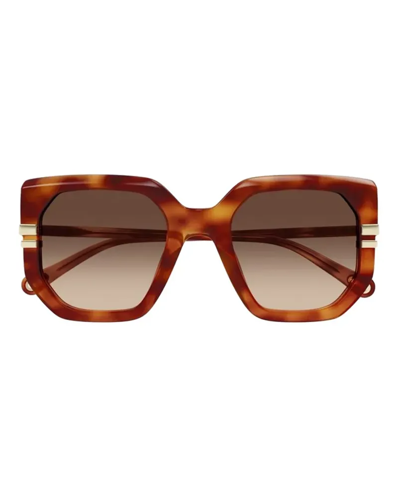 Chloé geometric-frame sunglasses - Braun Braun