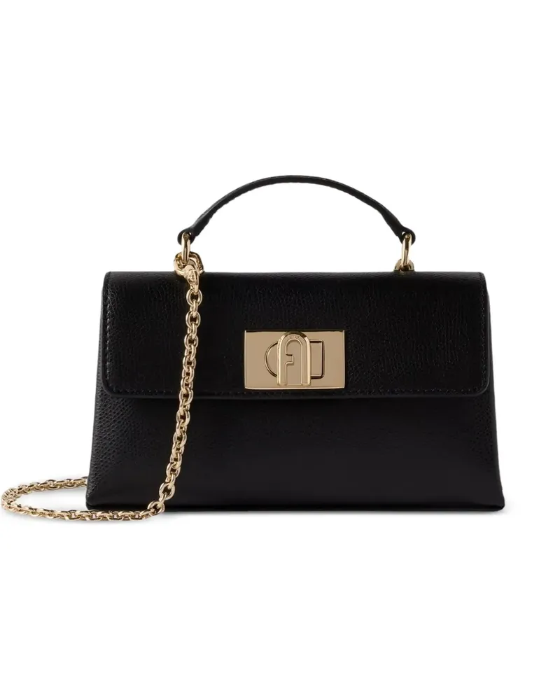 Furla 1927 Mini-Tasche mit Logo - Schwarz Schwarz