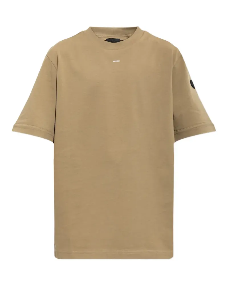 Moncler T-Shirt mit Logo-Patch - Nude Nude