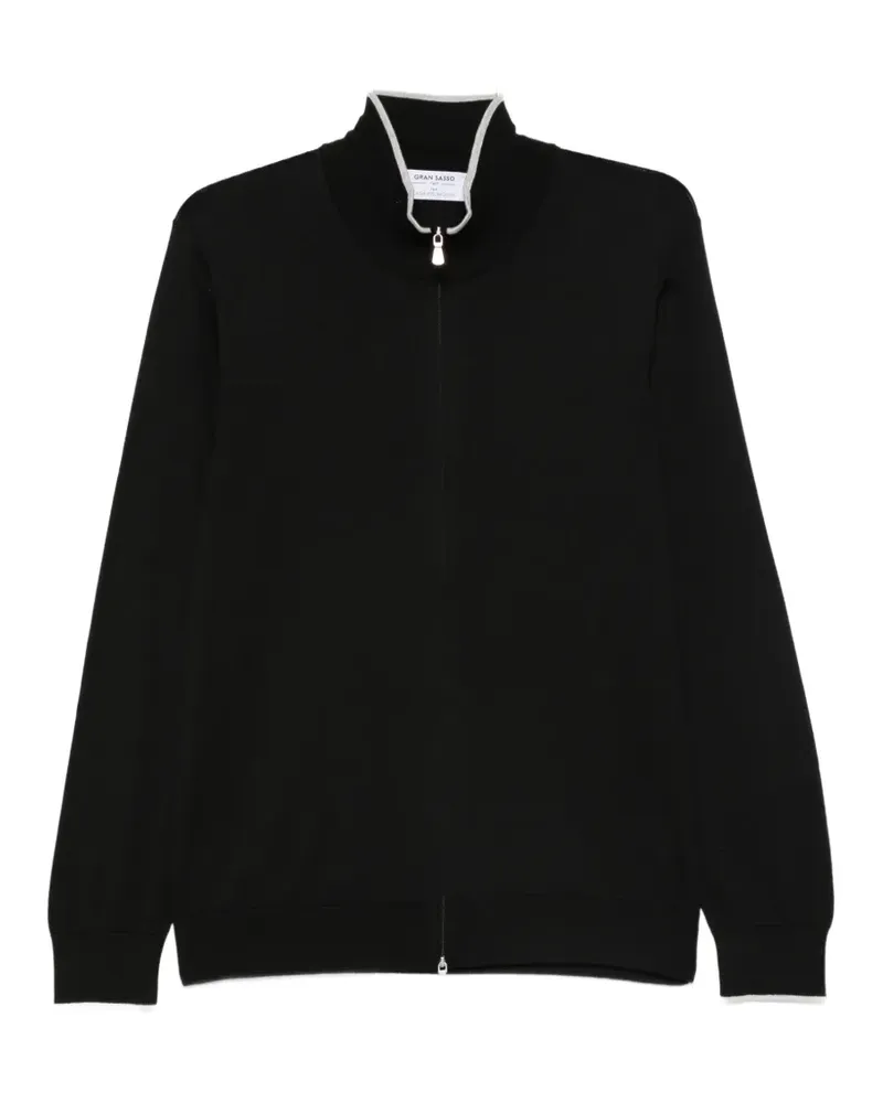 Gran Sasso zip-up cardigan - Schwarz Schwarz