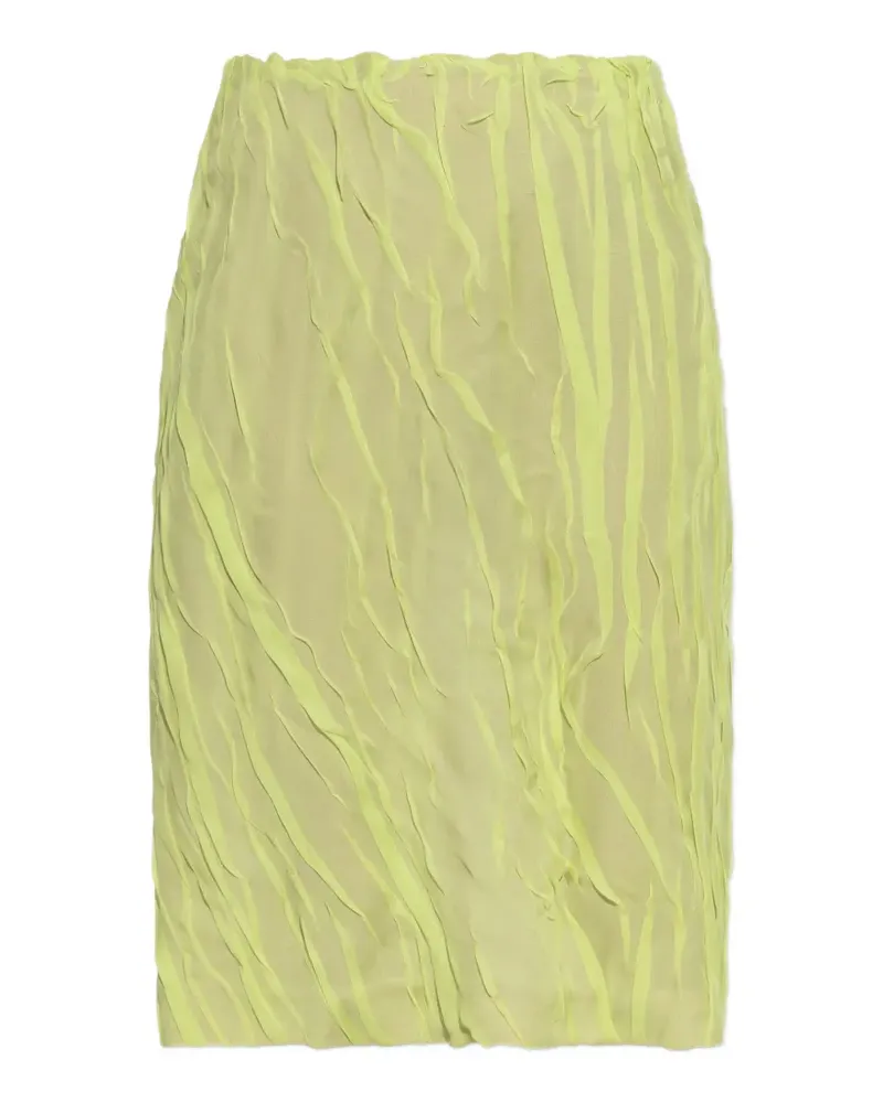 Versace crinkled-effect silk midi skirt - Grün Grün