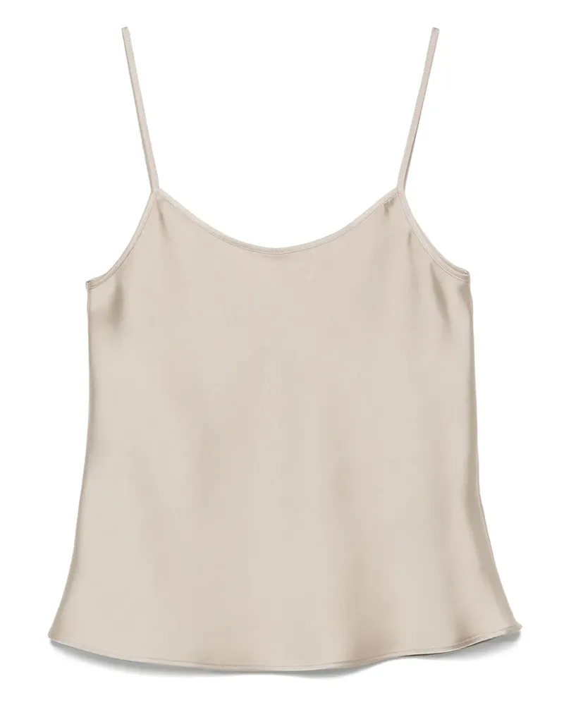 Blanca Top in Satinoptik - Grau Grau