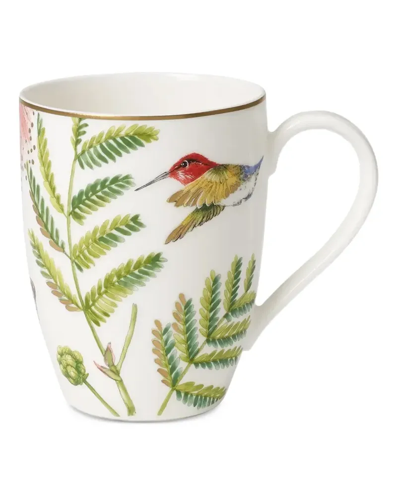 Villeroy & Boch Tasse mit Kolibri-Print - Weiß Weiß