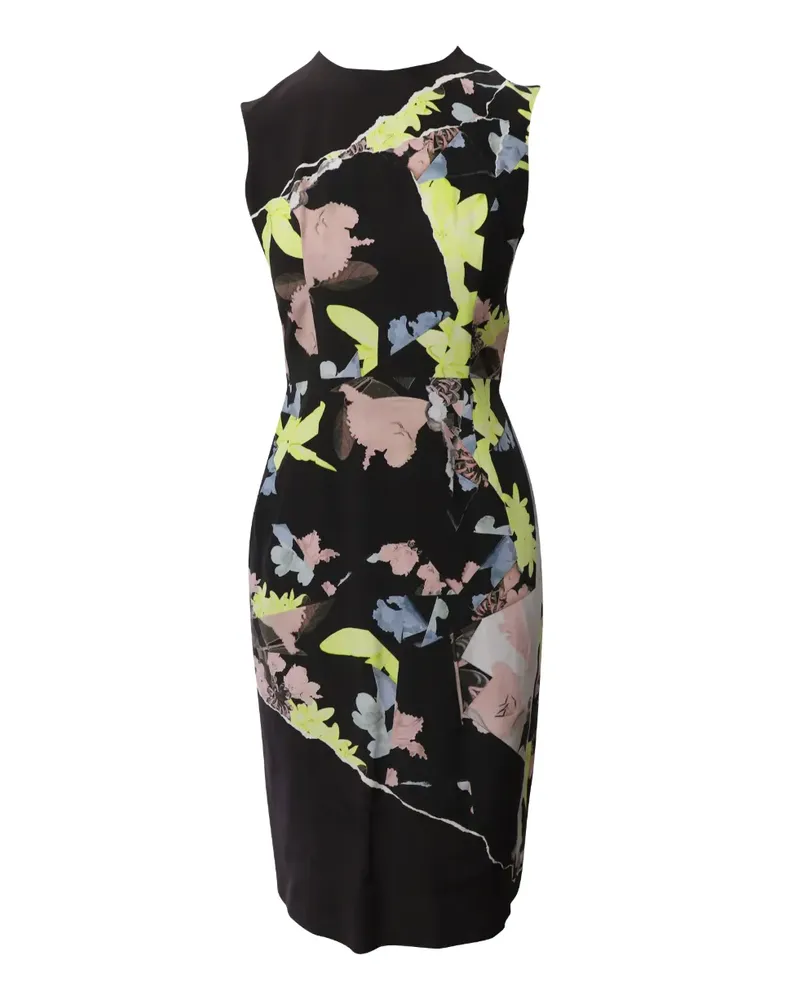 Erdem printed sheath midi dress - Schwarz Schwarz