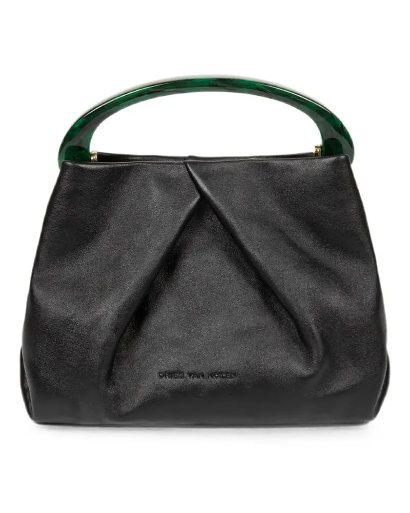 Dries van Noten Kleine Tote Bag aus Leder - Schwarz Schwarz