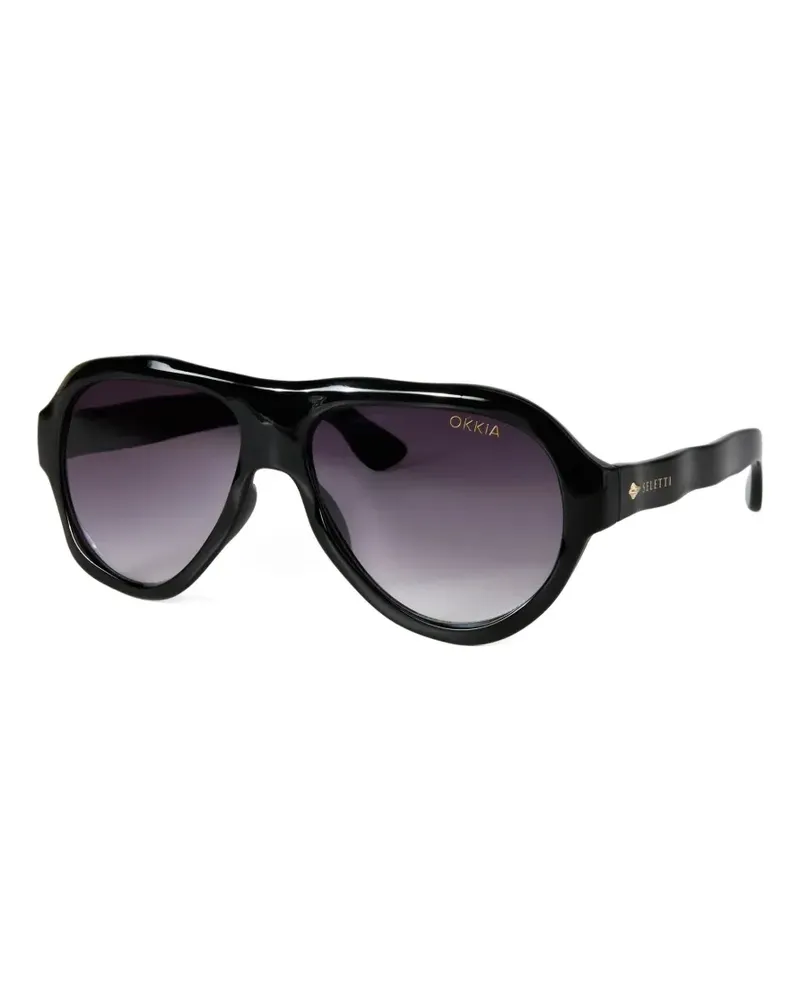 Seletti x Okia Florida Pilotenbrille - Schwarz Schwarz