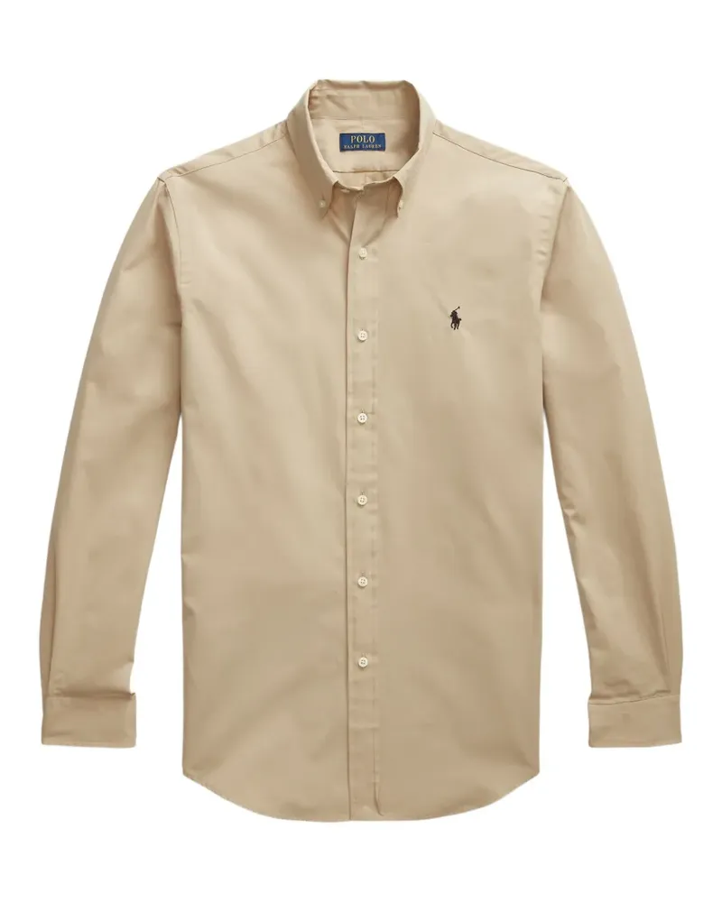 Ralph Lauren embroidered-logo button-down shirt - Nude Nude
