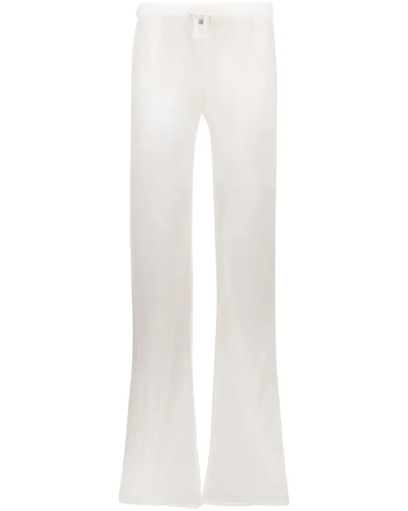 Ludovic de Saint Sernin Semi-transparente Bootcut-Hose - Weiß Weiß