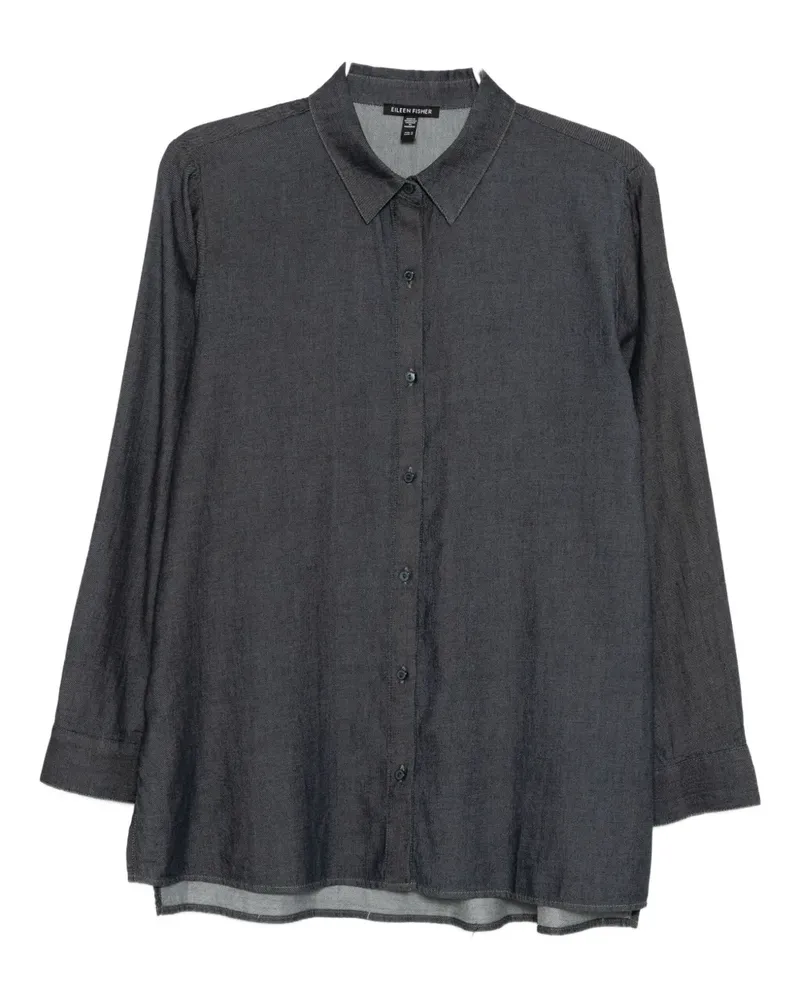 Eileen Fisher organic cotton long-sleeved shirt - Blau Blau