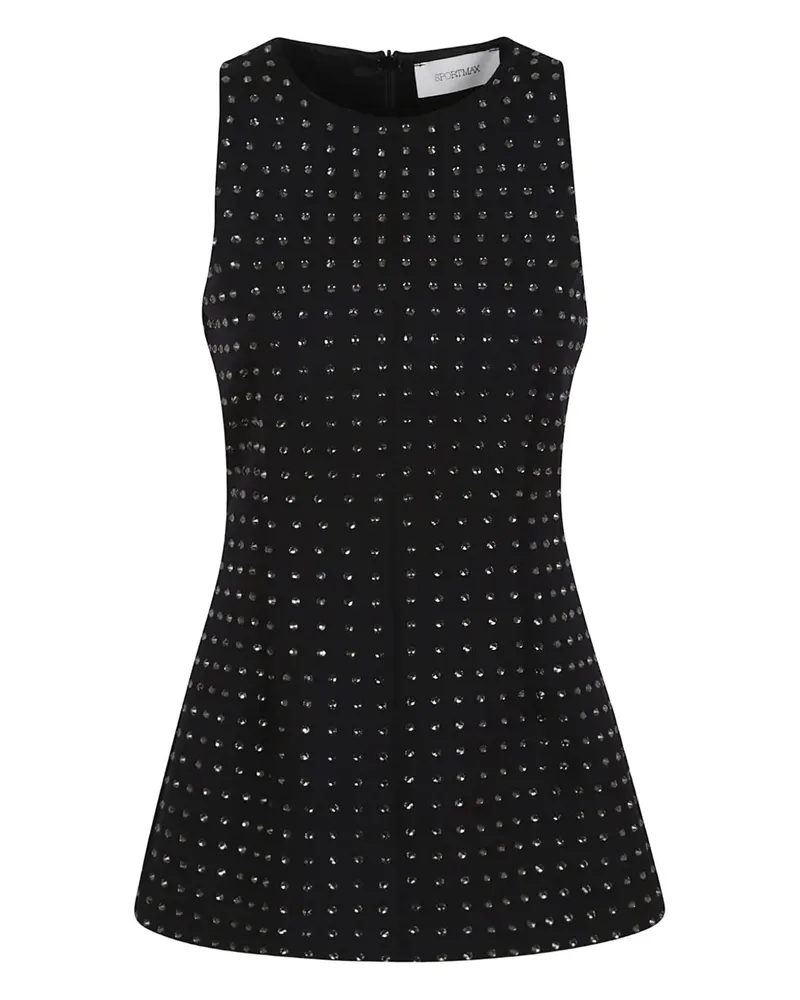 SPORTMAX Trägershirt mit Nieten - Schwarz Schwarz