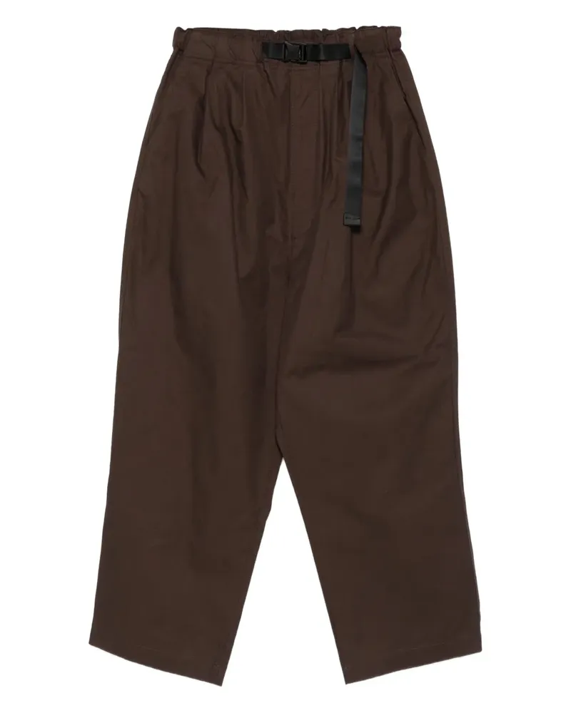 Comme des Garçons pleated belted trousers - Braun Braun
