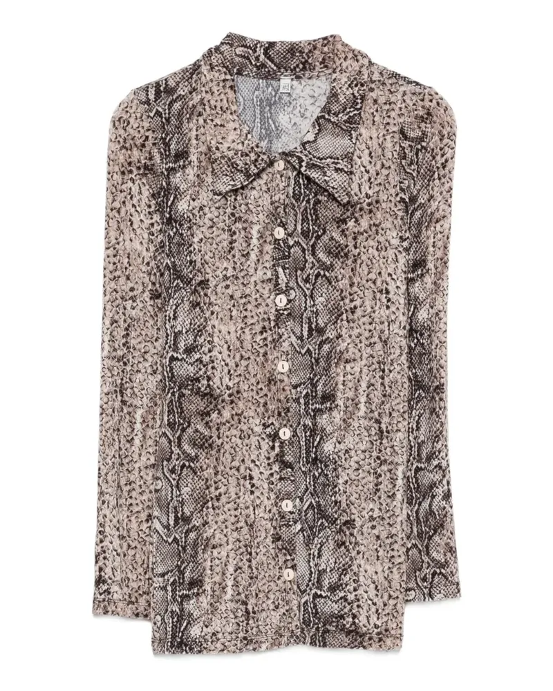 Baserange Cosme Hemd mit Schlangen-Muster - Nude Nude