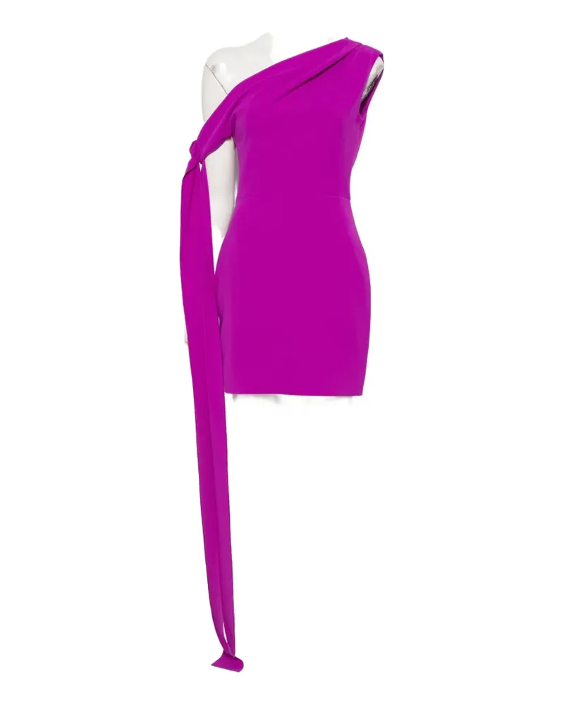 Solace London Drapiertes One-Shoulder-Minikleid - Violett Violett