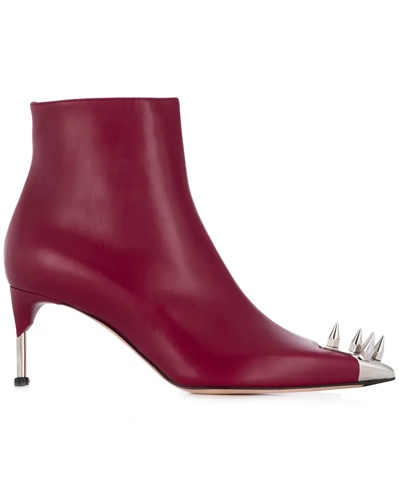 Alexander McQueen Stiefeletten mit Nieten - Rot Rot