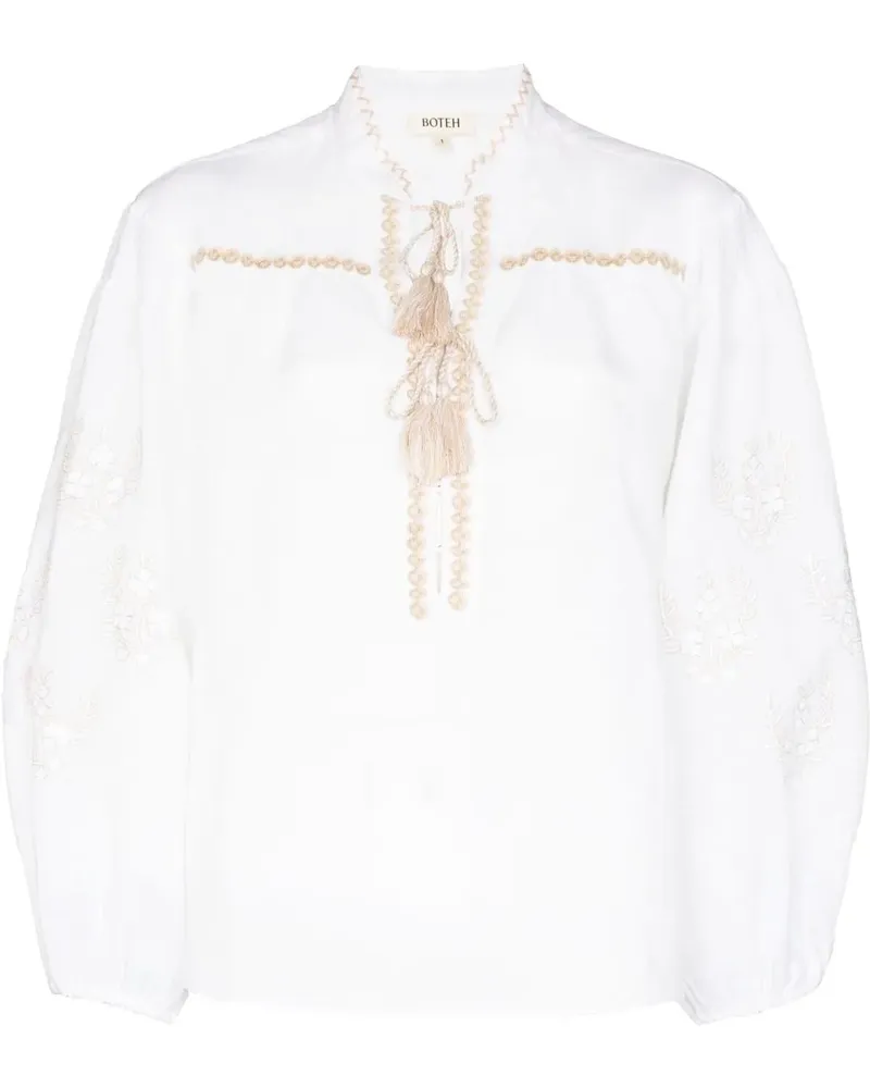 BOTEH La Choza Bluse - Weiß Weiß