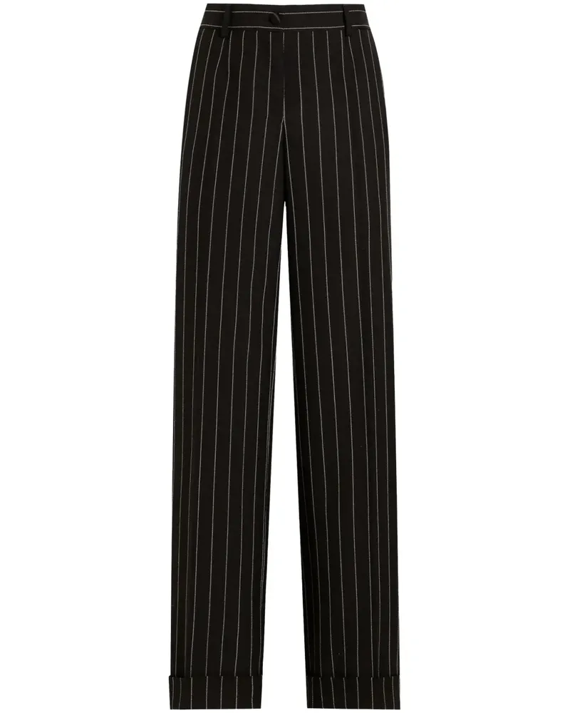 Dolce & Gabbana Klassische Hose mit Nadelstreifen - Schwarz Schwarz