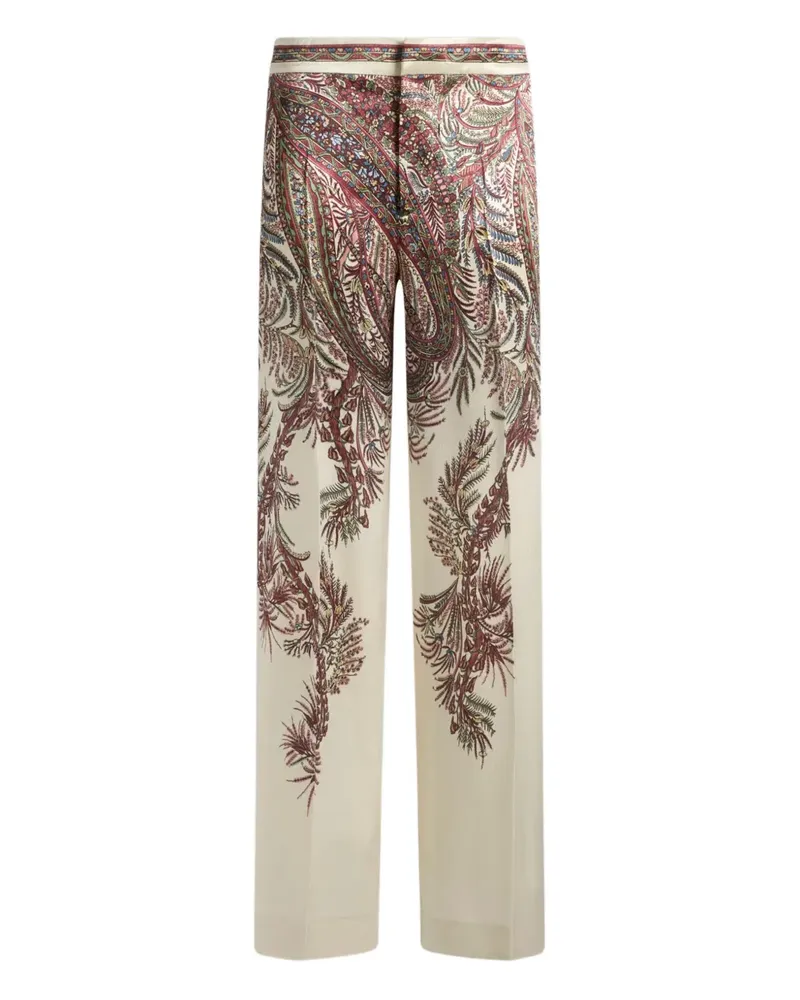 Etro Hose mit Paisley-Print - Rot Rot