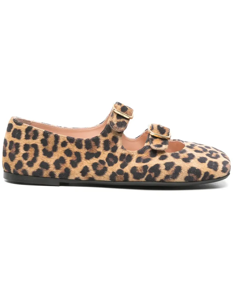Attilio Giusti Leombruni Ballerinas mit Leoparden-Print - Braun Braun