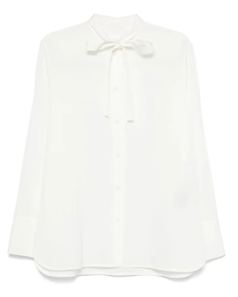 Jil Sander Hemd mit Schleifenkragen - Weiß Weiß