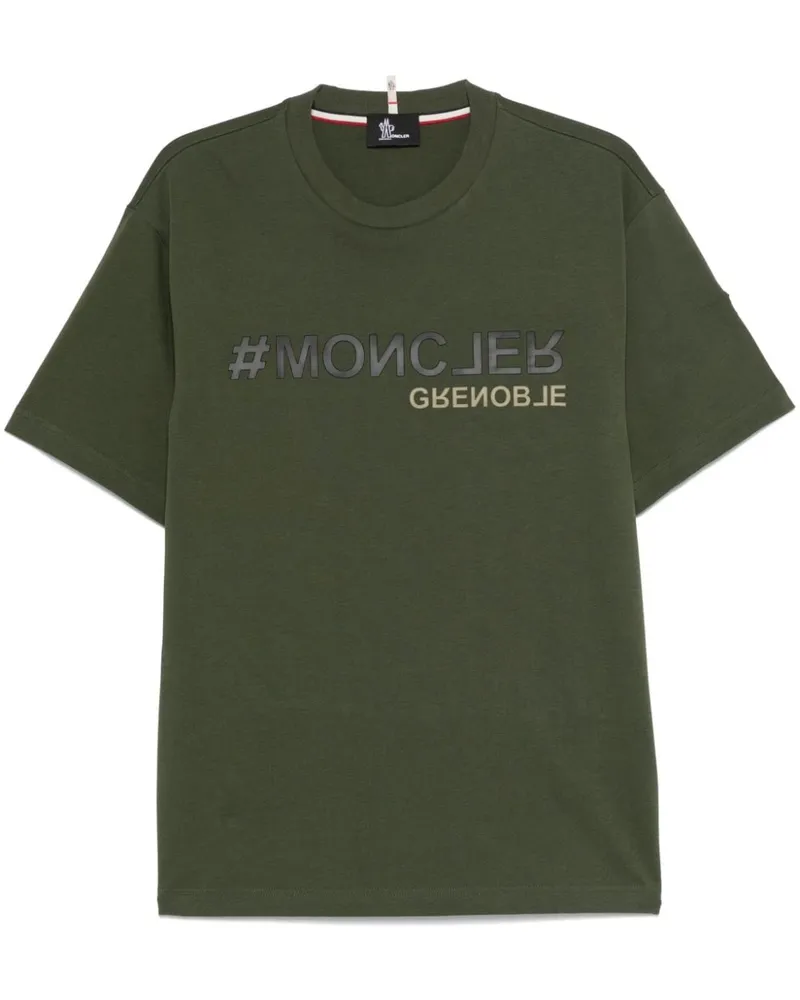 Moncler T-Shirt mit Logo - Grün Grün