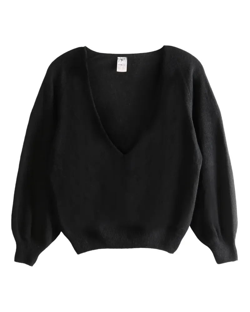 Baserange v-neck top - Schwarz Schwarz
