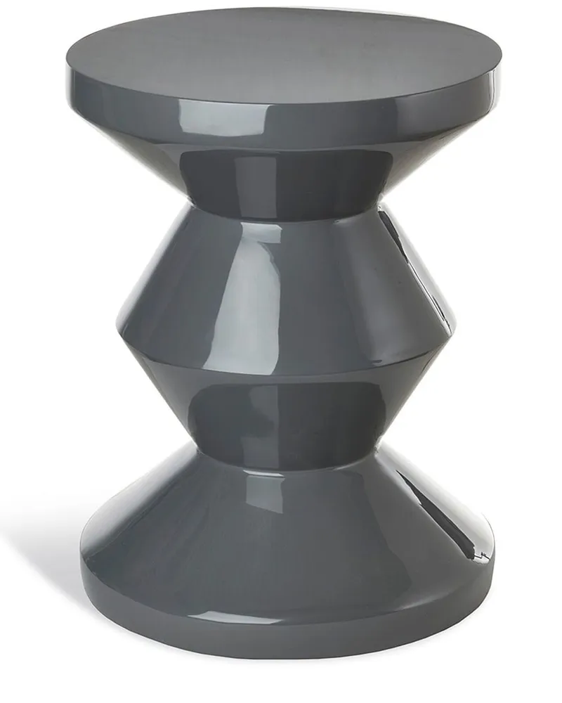 POLSPOTTEN Zig Zag Hocker - Grau Grau