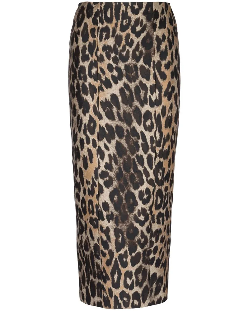 Balmain Rock mit Leoparden-Print - Braun Braun