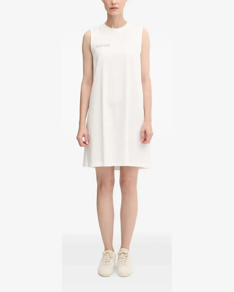 PANGAIA lettering-print mini dress - Weiß Weiß