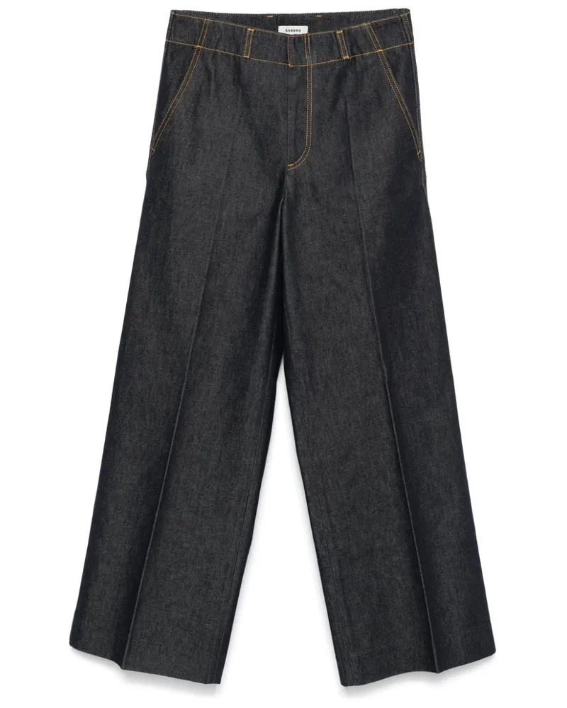 Sandro Jeans mit weitem Bein - Blau Blau